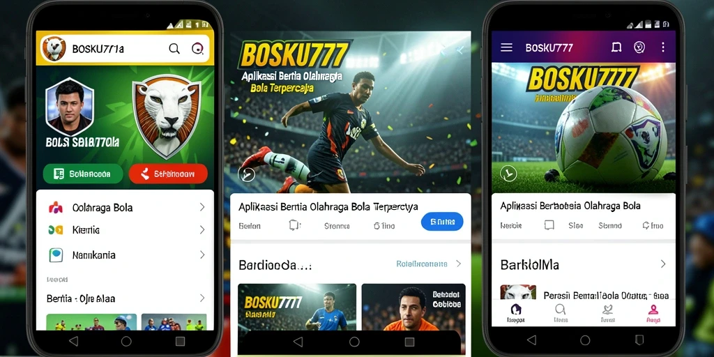 Tampilan antarmuka BOSKU777 dengan berita olahraga bola terkini.