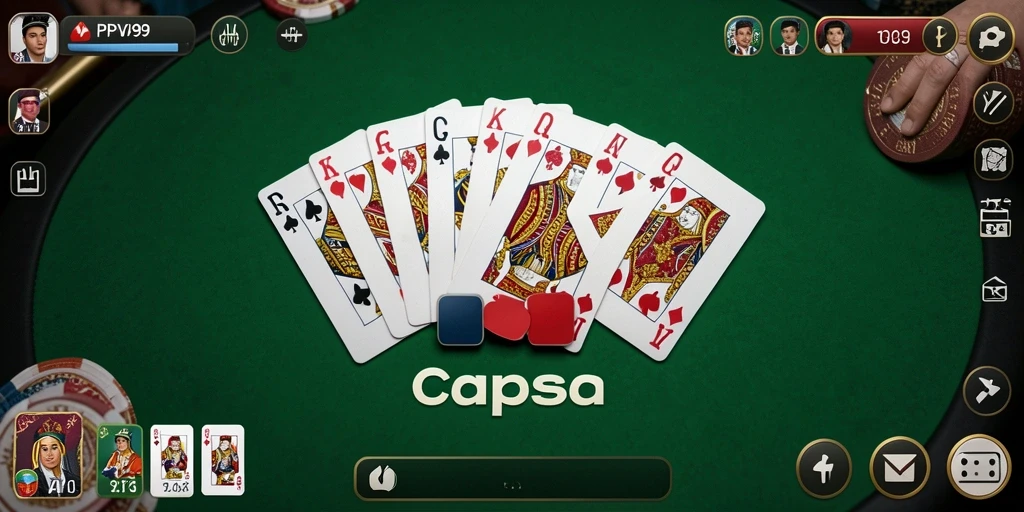 Tampilan antarmuka PPV99 yang menarik saat bermain Capsa.