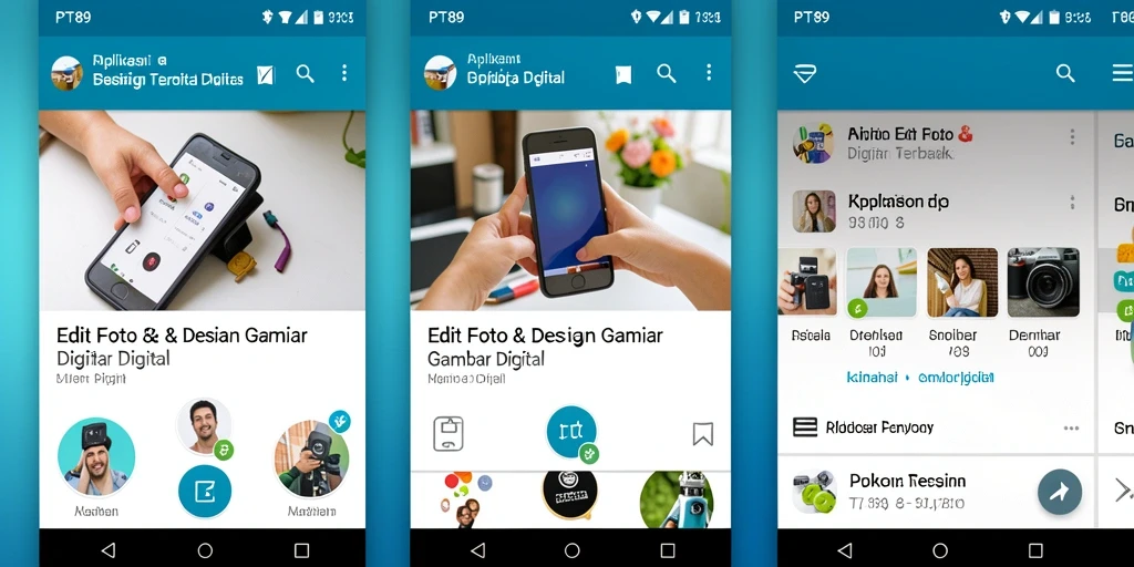 Tampilan antarmuka pengguna PT89 dengan berbagai fitur Gambar Digital.
