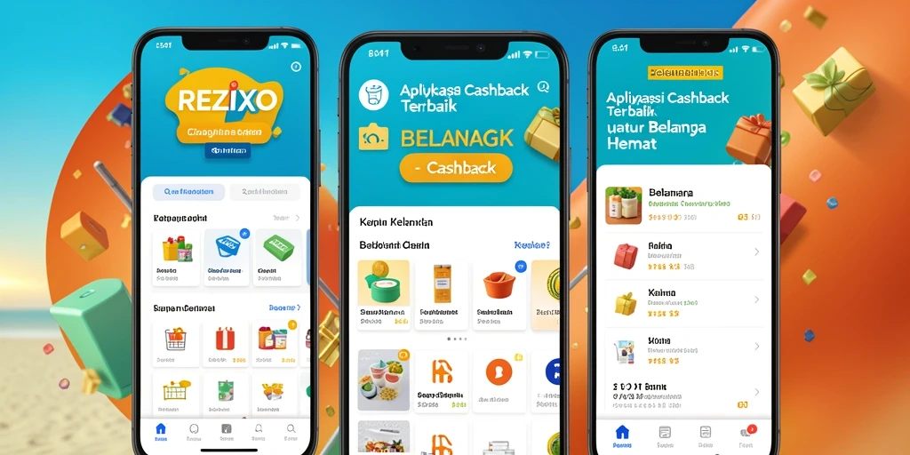 Antarmuka REZIXO menampilkan fitur cashback secara jelas dan mudah digunakan.