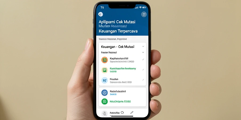 Antarmuka aplikasi T6 yang menampilkan fungsi Cek Mutasi secara jelas.