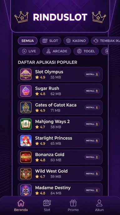 Rinduslot — Pusat Akses Aplikasi Populer dan Kanal Uji Indonesia